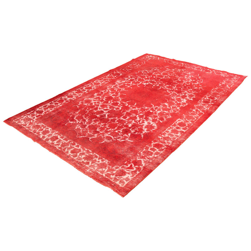 Cassilda One-of-a-Kind 8' X 12'8" 1980s Wool Area Rug in Red
