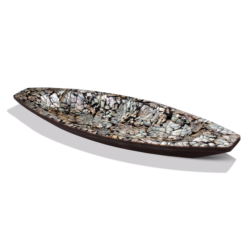 Handmade Decorative Bowl, Abstract, Black/Silver