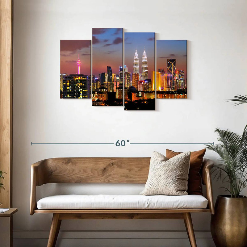 Sireci Kuala Lumpur Night Lights, 27" H x 43" W