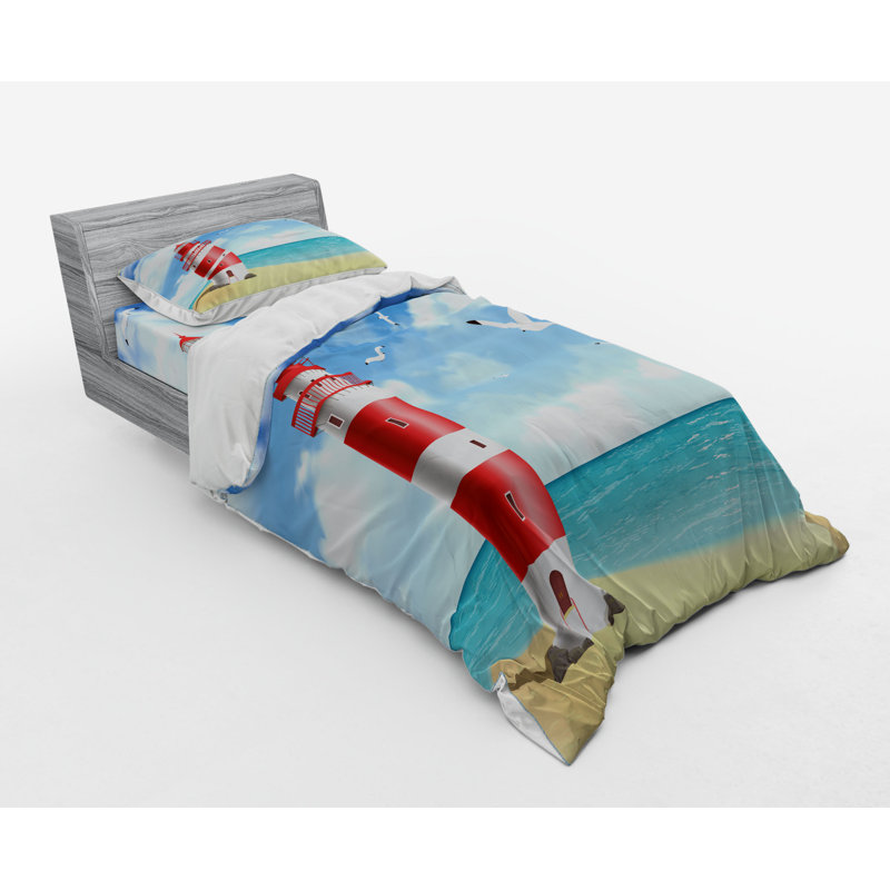 Coastal Polyester Duvet Cover, Twin Duvet Cover + 2 Additional Pieces