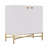 2 Door White Locker Accent Cabinet