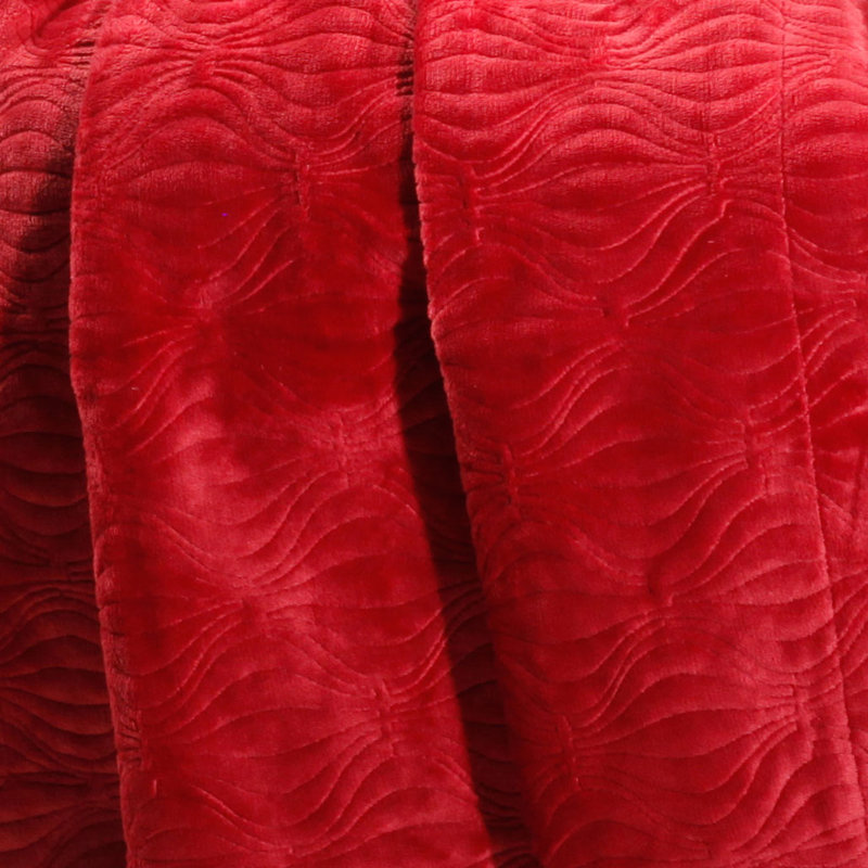 Quilted Throw Blanket, Burgundy