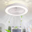 Ventilateur de plafond encastré 19 po avec lumière DEL et télécommande Lamad-229431110
