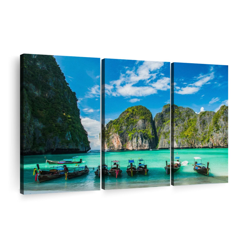 Maya Bay Ko Phi Phi Canvas Print, 28" H x 45" W