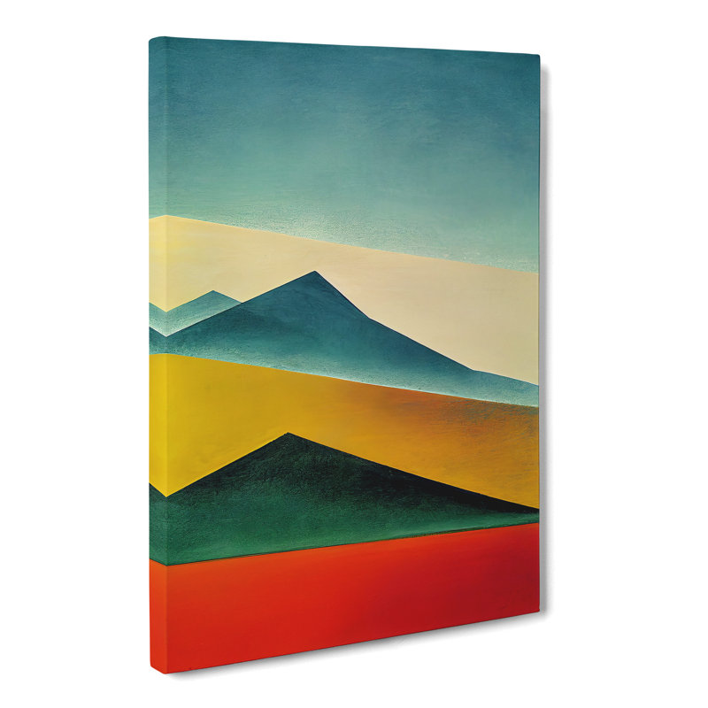 Mountain Abstract Layers - Wrapped Canvas, 76cm H x 50cm W x 3cm D