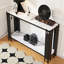 Console à 2 niveaux, table de canapé de salon, table d'entrée étroite moderne, table d'entrée de couloir, pieds réglables, pour entrée, couloir