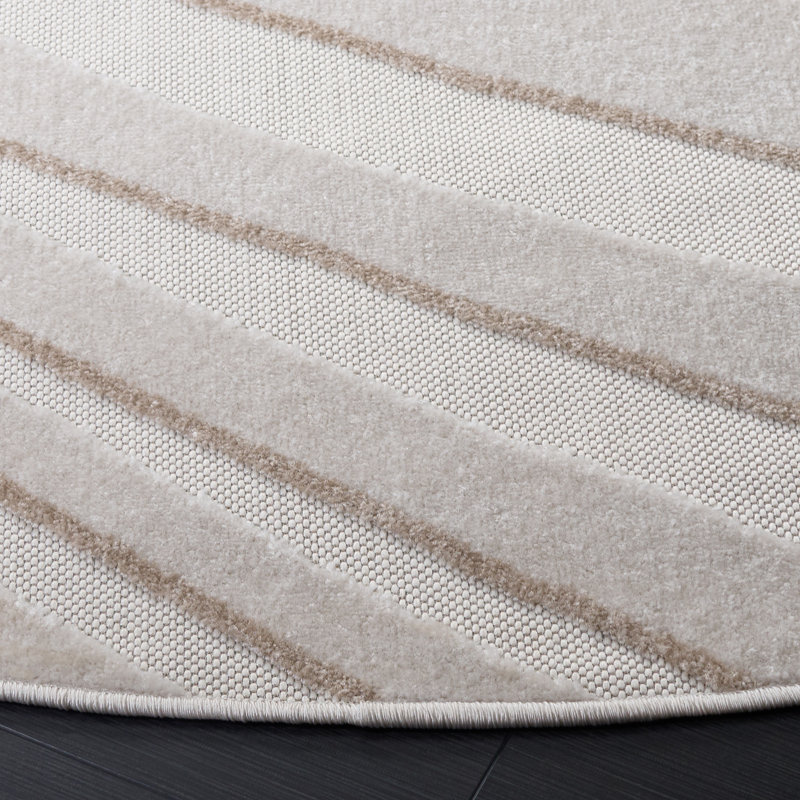 Stella Performance Abstract Indoor Rug, Round 6'7"
