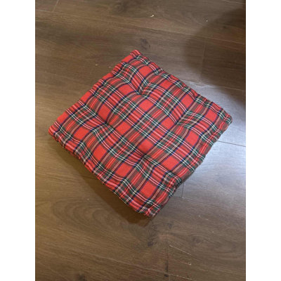40 x 40cm Checkered Chair Cushion with PP Cotton Filling