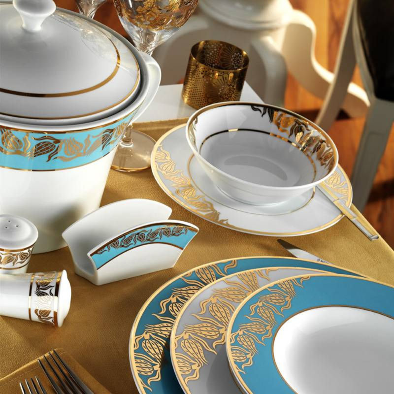 Porcelain China Dinnerware Set 97 Piece - Service for 12