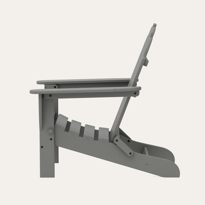 Chaise Adirondack pliante POLYWOOD Classic Adirondack, Gris ardoise