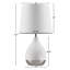 Ensemble de 2 lampes de table en forme de goutte avec abat-jour en lin et ampoules DEL