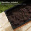 Lit de jardin surélevé en bois Gymax avec tablette de rangement pour pieds-1905160934
