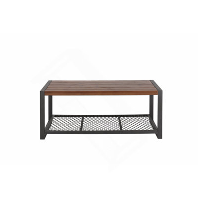 Console Coffee Table with a Natural Reclaimed Wood Finish, for Living room