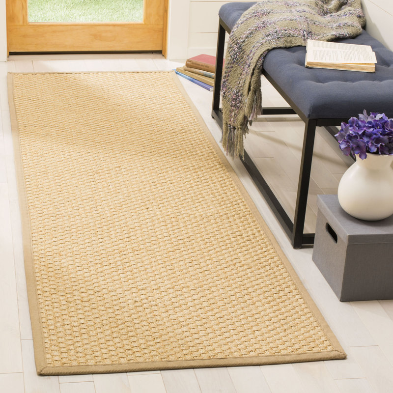Tapis beige en jute / sisal Chalfant, Tapis de couloir 2 pi 6 po x 8 pi