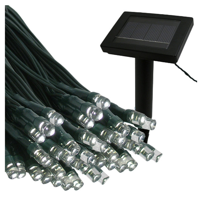 Solar Powered String Lights, 50 Light, Multicolor