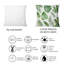 Carré, feuille tropicale de Monstera V - coussin décoratif imprimé maison de campagne-60158427