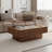 38.6'' Fluted Lift-Top Coffee Table Solid Wood Veneered Modern Coffee Table Accent Tea Table With Storage And Adjustable Height-112506789