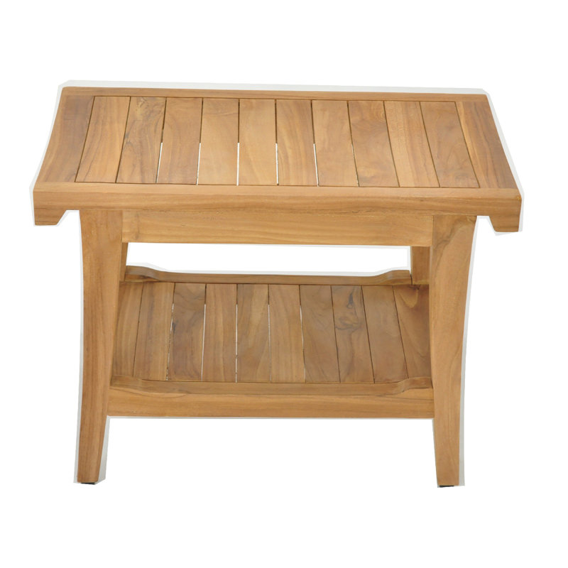 Whitley 24'' W Teak Shower Bench