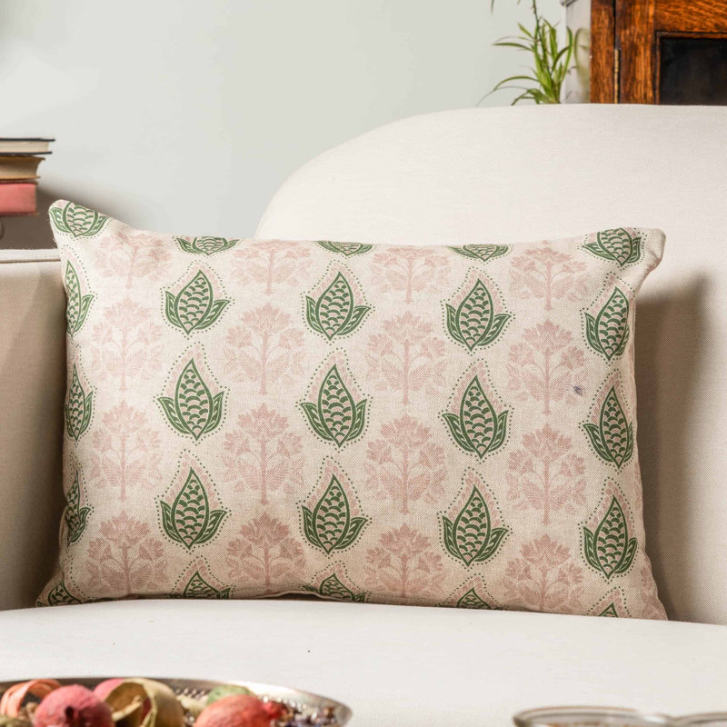 Floral Cushion, 43x30cm, Synthetic filled