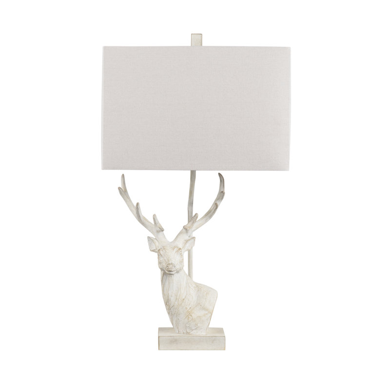 27.75" Resin Table Lamp With Tan Shade