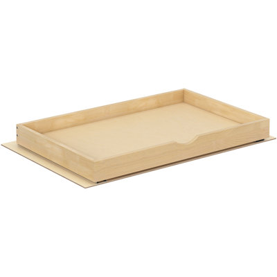 Muya Slide-Out Solid Wood Pull Out Drawer Soft Close Rails With Fixed Base Plate