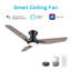 Ventilateur de plafond intelligent Calen avec télécommande, ensemble d'éclairage inclus, fonctionne avec l'assistant Google, Amazon Alexa et les raccourcis Siri.-2102268313-2102268312-2102268318