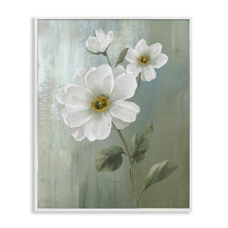 «Blooming Blossoms», estampe numérique par Nan, Estampe numérique encadrée blanc bord de mer, H 30 po x l 24 po