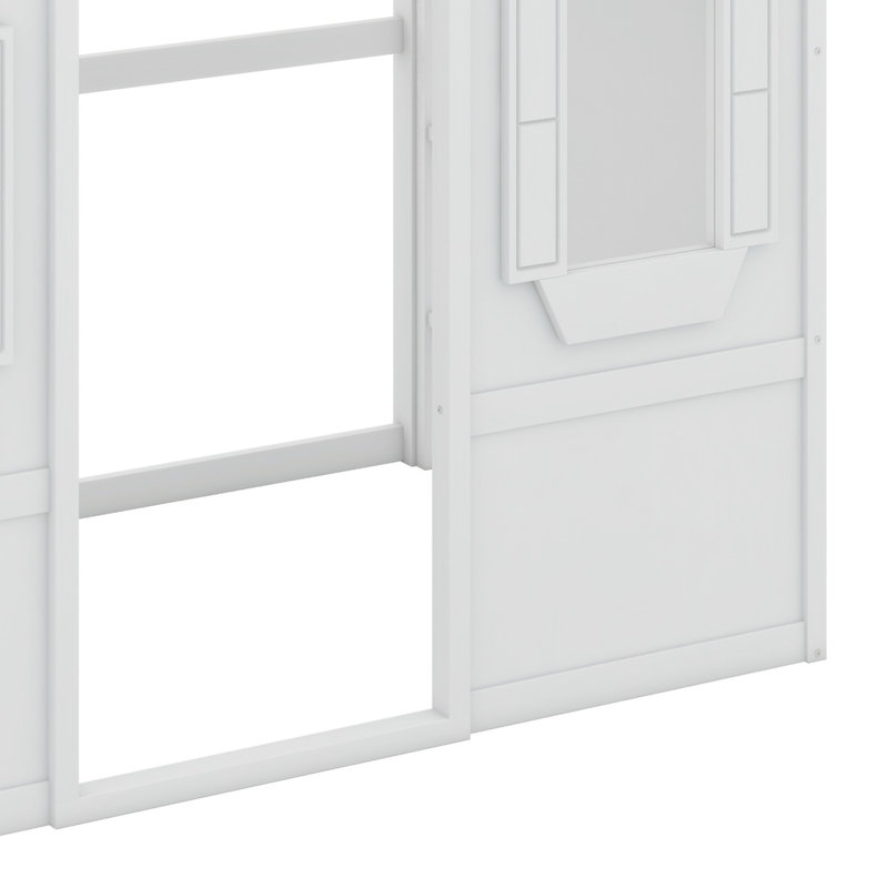 Lit mezzanine avec échelle House, Blanc