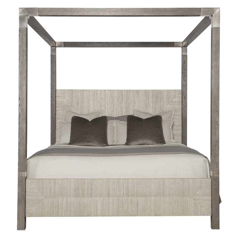 Palma Solid Wood Low Profile Canopy Bed, King