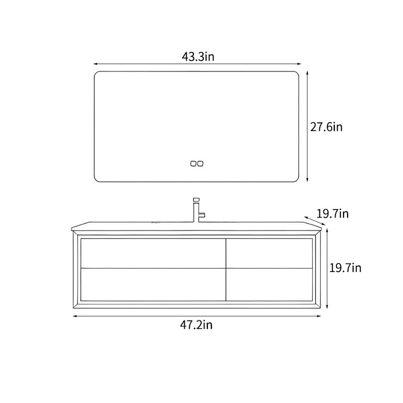 High-end simple bathroom cabinet