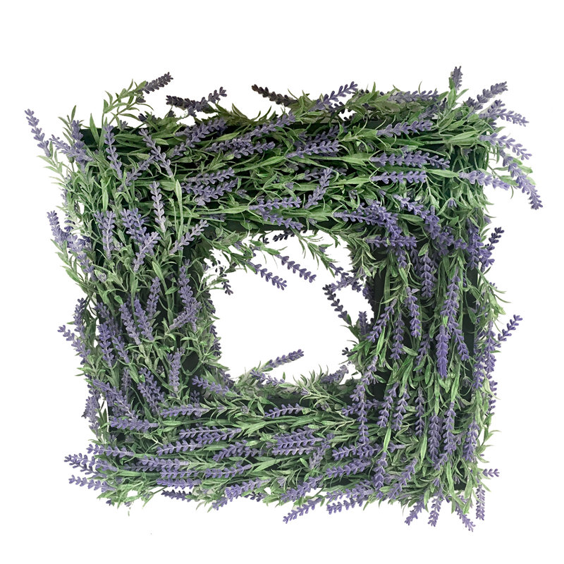 Couronne en bois à double face carrée en bois 13,78 po