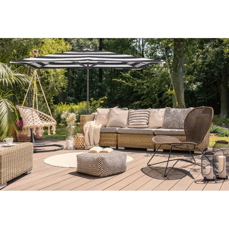 Parasol de marché rectangulaire 12 pi x 6 pi 5 po Kidder, Bronze