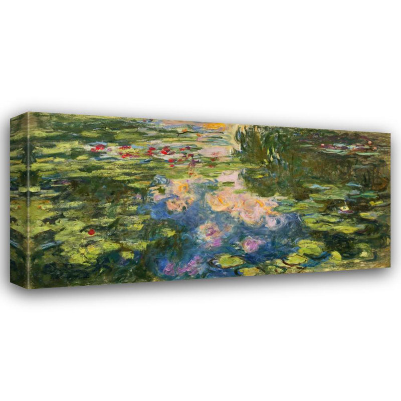 «The Water Lilies Pond» par Claude Monet - Art mural sur toile tendue avec châssis, H 24 po x l 17 po