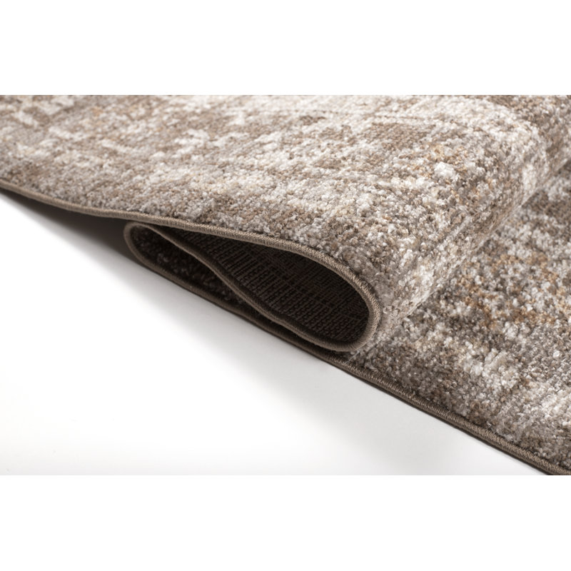 Haven Power Loomed Polyester Indoor Rug, 2'3x7'6, Dark Brown