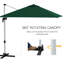 Waloo 3 x 3(m) Cantilever Roma Parasol Garden Umbrella with Cross Base-1682920591