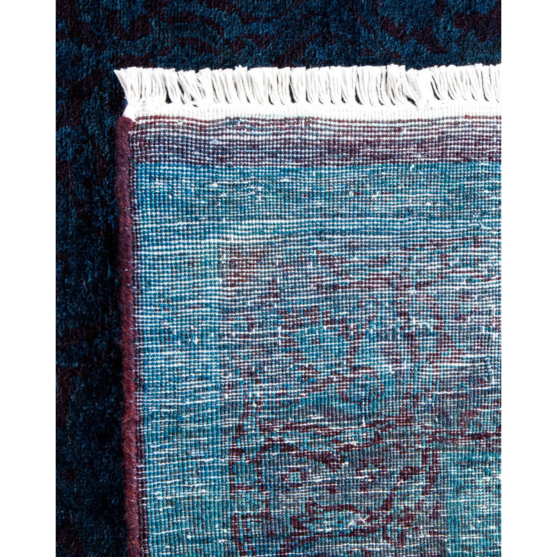 Tapis bleu noué à la main Weirsky - One-of-a-Kind Weirsky