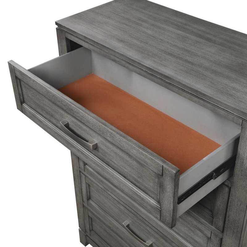 Commode à six tiroirs, Gris