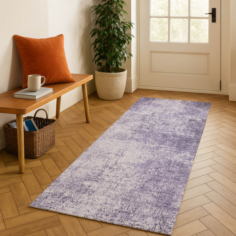 Tapis moderne lavable à la machine de qualité supérieure AMF1903, Rond 8 pi