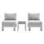 Ensemble de patio extérieur en aluminium 3 pièces Shore Sunbrella