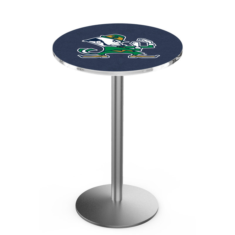 Round Metal Base Dining Table, Stainless Steel, Notre Dame - ND