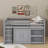 Twin Loft Bed With Storage Cabinet, Drawer And Shelf Cabinet And Pulling-Out Desk, Rubber Wood Loft Bed With Safety Guardrail, Ladder-114355421