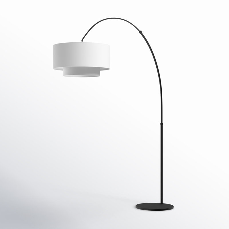 Lampe sur pied arquée 75 po Tanyel, Nuit noire