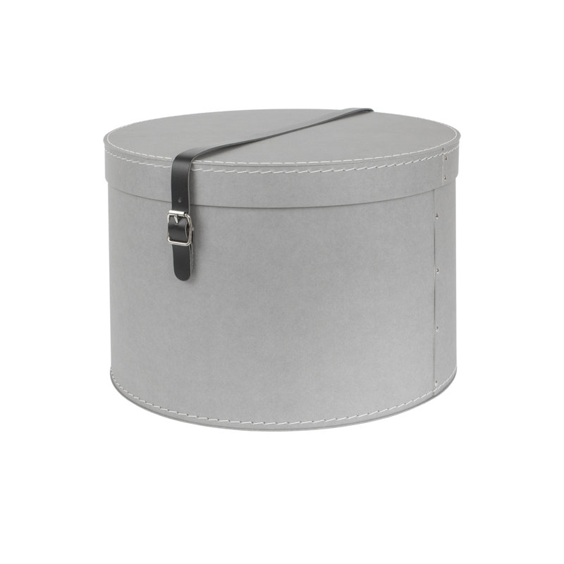 Symple Stuff Decorative Bin, 26cm H x 38cm W x 38cm D, Grey