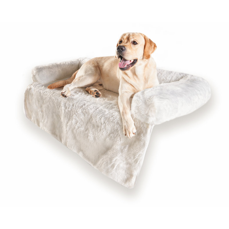 Méridienne imperméable Pupprotector, L 38 po x P 36 po x H 5 po, Blanc polaire