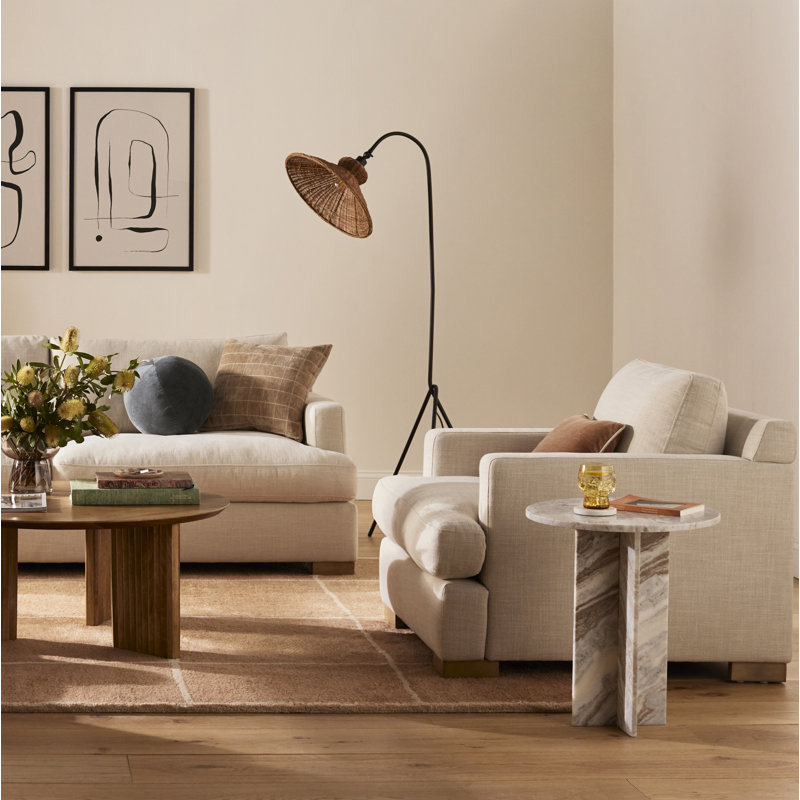 Plumeria 63.75'' Black Arched Floor Lamp