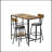 Bar Table and Chairs Set for 2, 3 Pieces Pub Dining Table Set, 2 Bar Stools PU Upholstery Seat