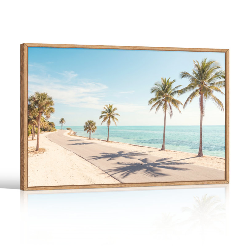 «Beach Palm», reproduction d'art sur toile, ensemble de 1, Natural, H 18 po x l 24 po