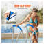 Ensemble de 2 rampes de piscine en acier inoxydable de qualité supérieure avec couvercle Blue Grip - Barre de sécurité 304 robuste pour piscines, spas et terrasses