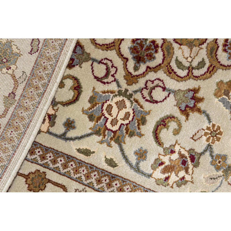 Hand-Knotted High-Quality Beige and Beige Area Rug