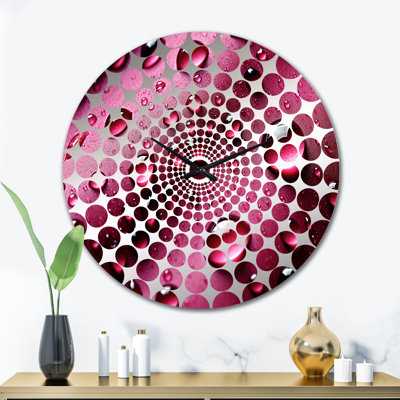 Horloge murale rose Kailee